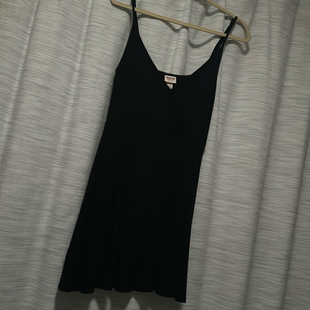 Ribbed Black Skater Dress SZ S